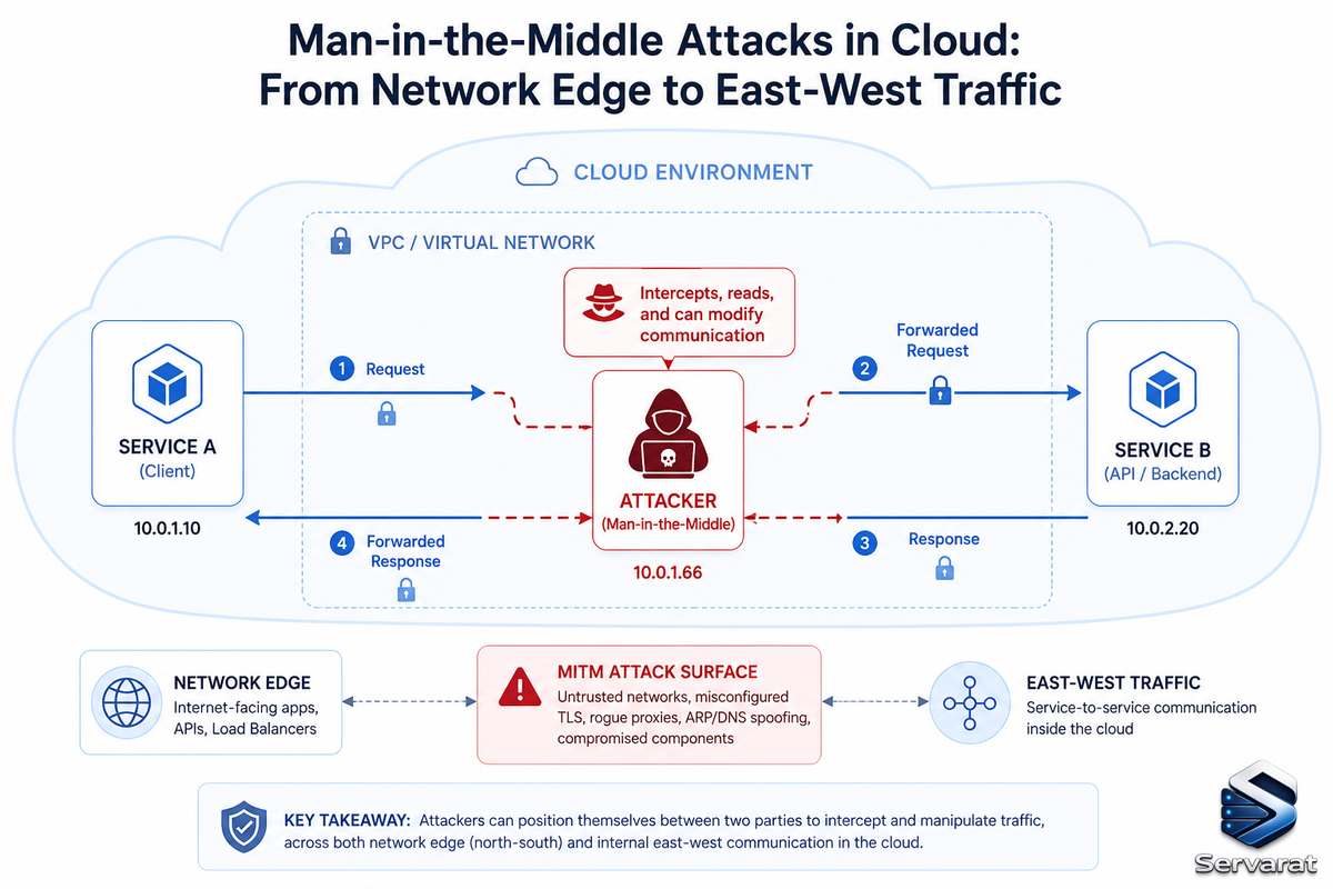 Man-in-the-Middle Attacks in Cloud: From Network Edge to East-West Traffic