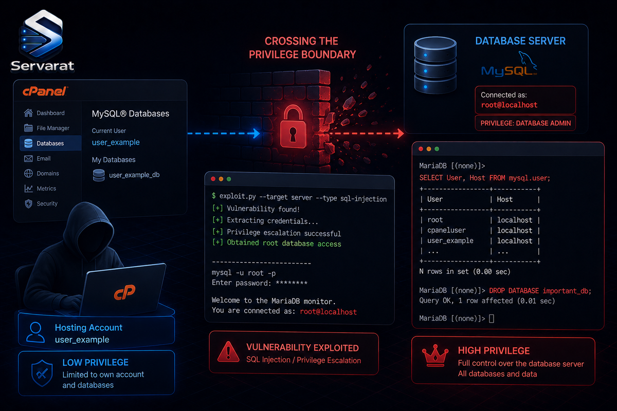 cPanel CVE-2026-58048: Any Tenant With MySQL Access Can Reach Database Root