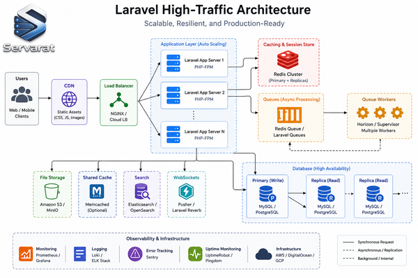 How to Scale Laravel Applications for High-Traffic Production Systems